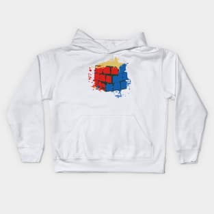 broken rubiks Kids Hoodie